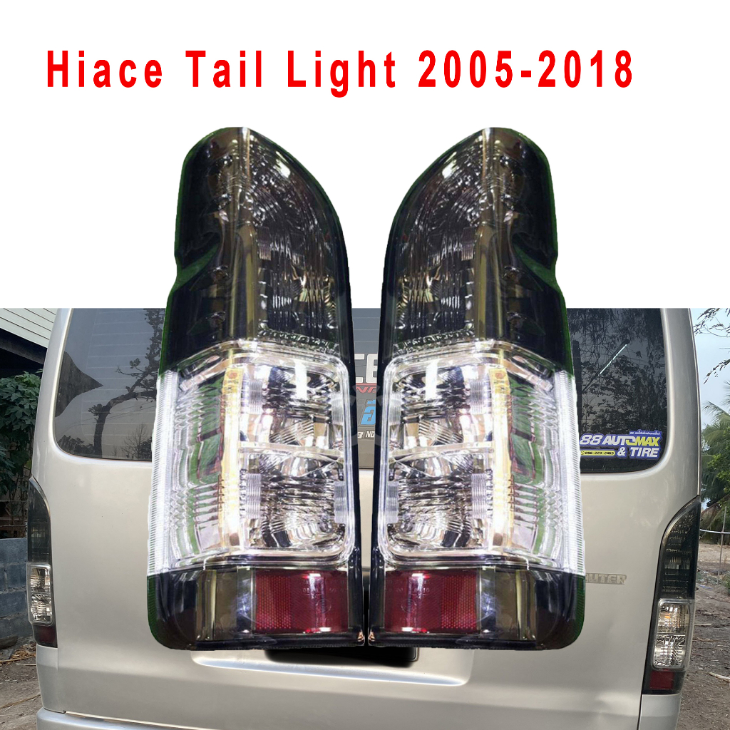 Hiace COMMUTER ไฟท้ายรถตู้ ลายดั้งเดิม เหมือนปี สีควัน ขายเป็นคู่ ไฟท้าย HIACE สําหรับ TOYOTA HIACE COMMUTER ปี 2014-2018 - รูปที่ 6