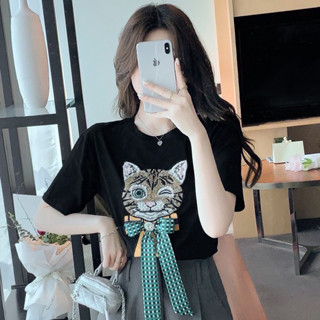 MAYSTUDIO เสื้อยืดน้องเหมียวงานพรีเมี่ยม