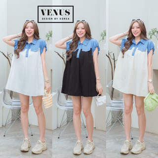 🌈🌿🌸🌼🌺🤎🧡💙🇰🇷 Cotton Patch Jeans Shoulder Mini Dress