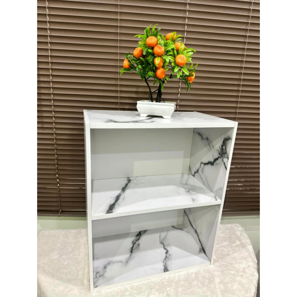 ชั้นวางหนังสือ โต๊ะข้างเตียง ชั้นวางอเนกประสงค์ 2 ช่อง ราคาถูก มีสีให้เลือก - รูปที่ 4