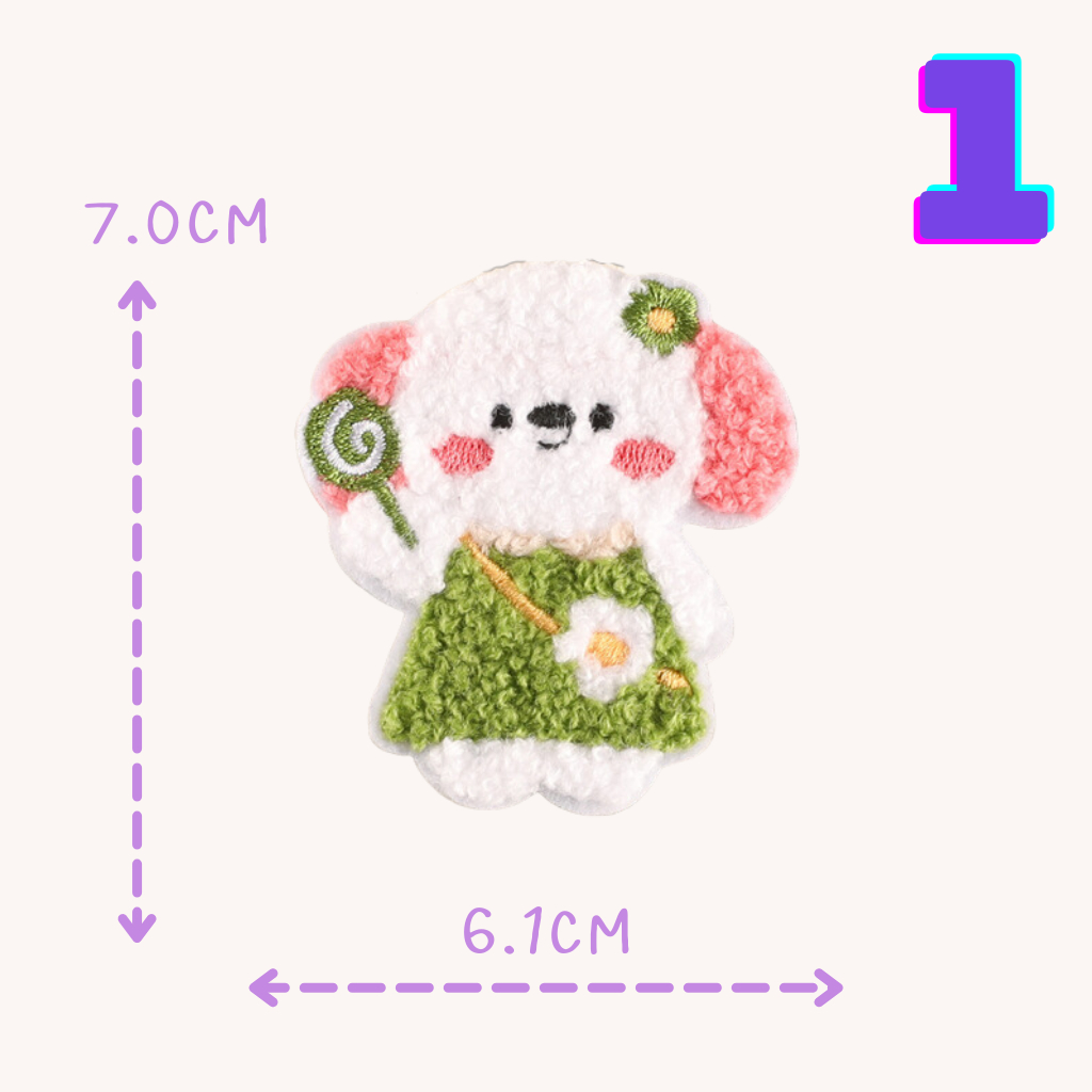 15บาททุกชิ้น  DIY:สติ๊กเกอร์ติดเสื้อ ตัวรีดหมี หมา แมว ขนปุย ใช้แปะติดลงผ้าได้เลยง่ายมากๆๆๆค่ะ