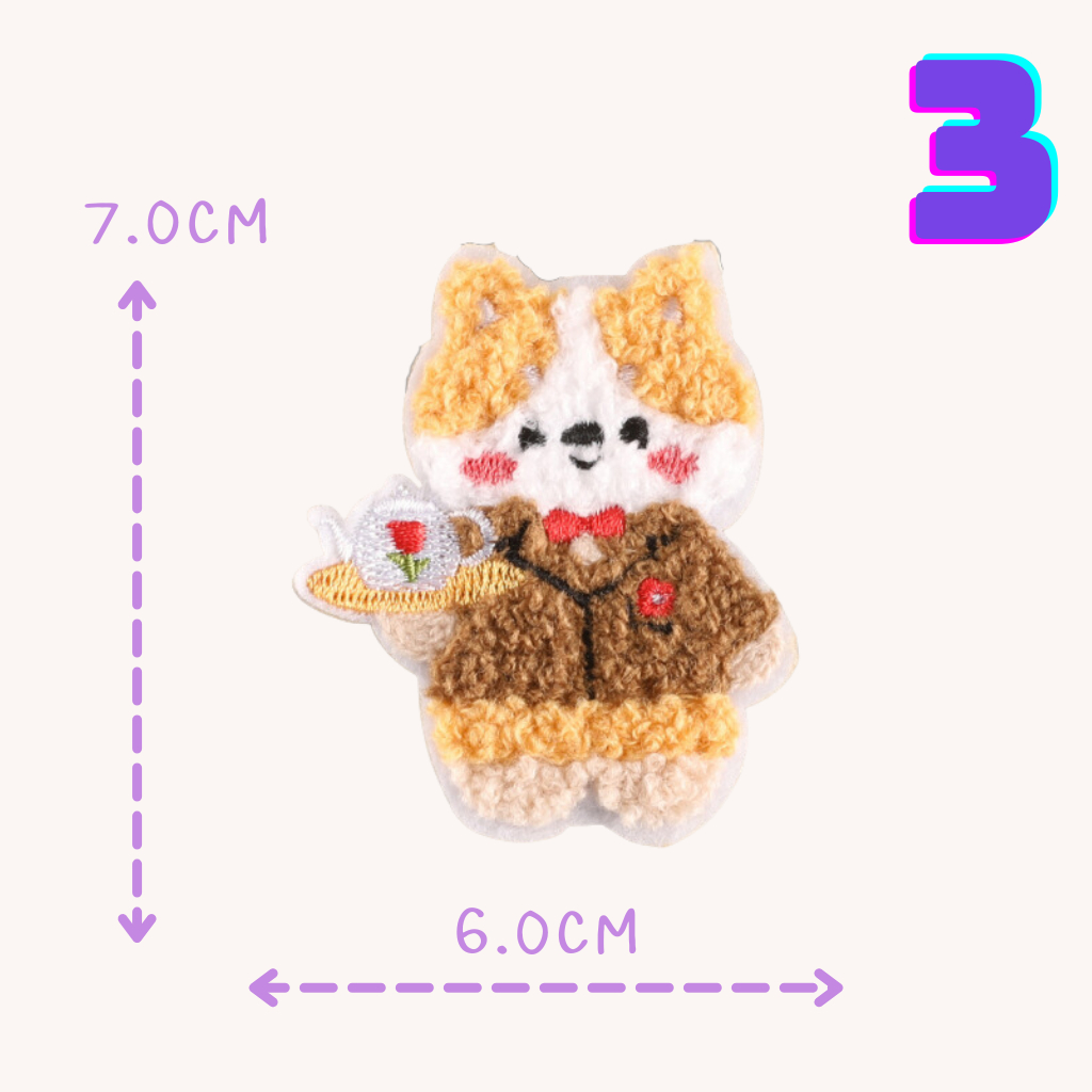 15บาททุกชิ้น  DIY:สติ๊กเกอร์ติดเสื้อ ตัวรีดหมี หมา แมว ขนปุย ใช้แปะติดลงผ้าได้เลยง่ายมากๆๆๆค่ะ