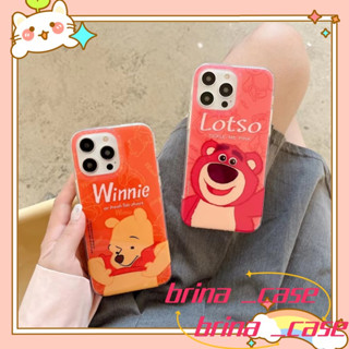 ❤️ส่งของขวัญ❤️ เคสไอโฟน 11 12 13 14 Pro Max การ์ตูน หมีน้อย ความนิยม แฟชั่น สไตล์คู่รัก Case for iPhone ป้องกันการตก