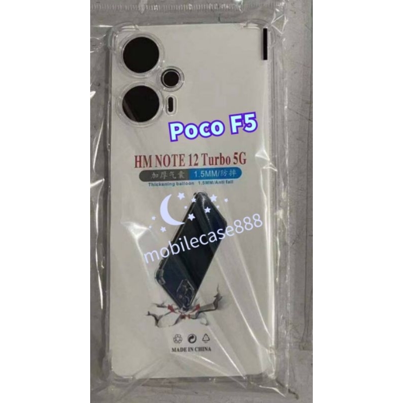 เคสใสกันกระแทกคลุมกล้อง For Redmi Note 12 Turbo / K60 Pro / Poco F5 Pro / Poco X5 Pro / Poco X6 Pro / Poco M6 Pro