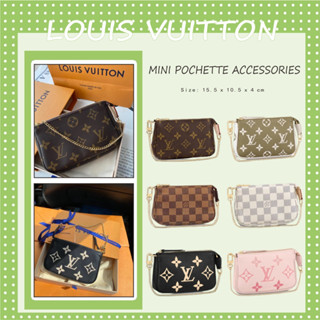 💕 Hot sale Authentic LOUIS VUI In stock mini bag handbag MINI POCHETTE ACCESSORIES Small handbags ‼️