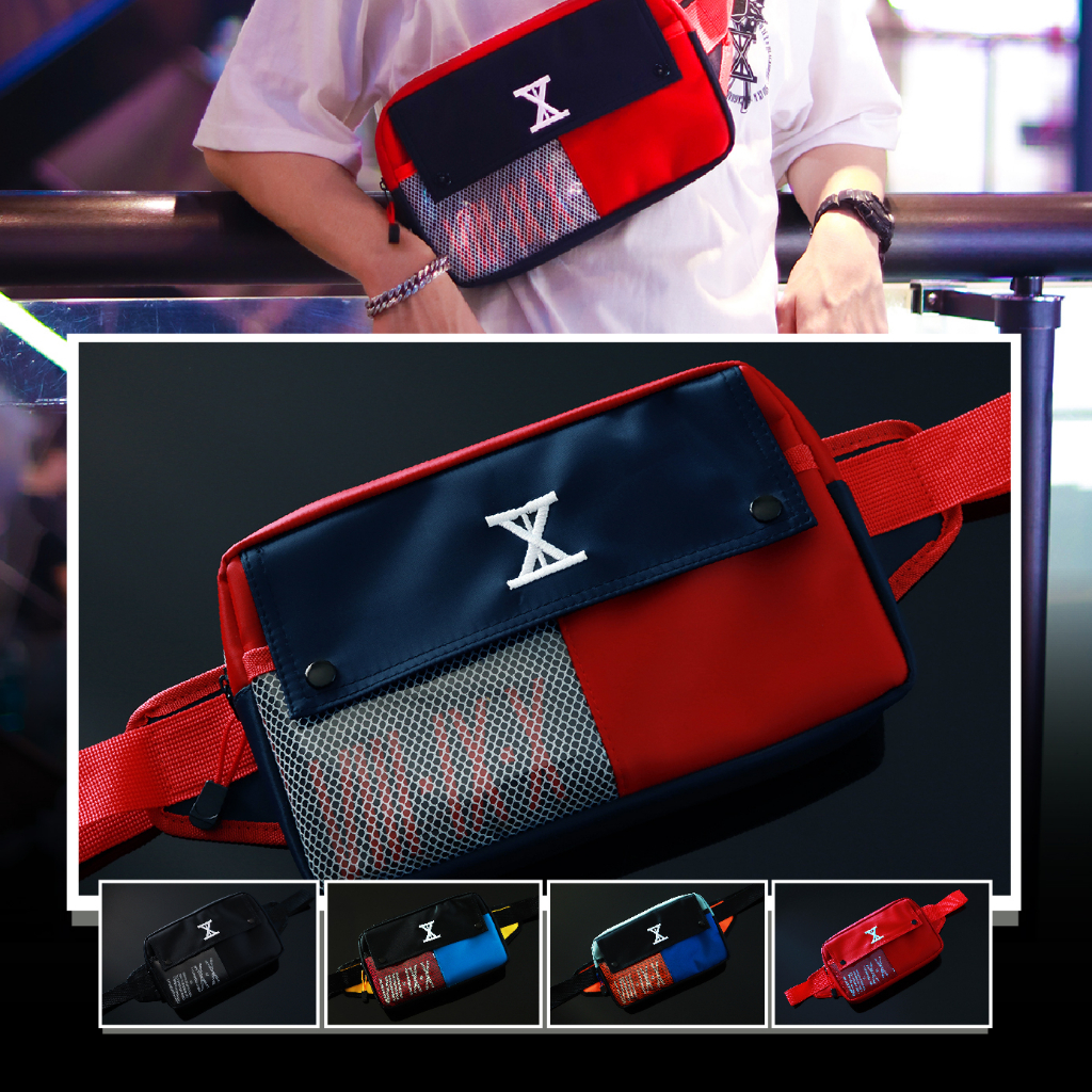 8910 รุ่น PLAYER กระเป๋าคาดอกคาดเอว โลโก้ปัก ลายสกรีน แบรนด์ไทย แฟชั่น ยอดนิยม มี 6 สี
