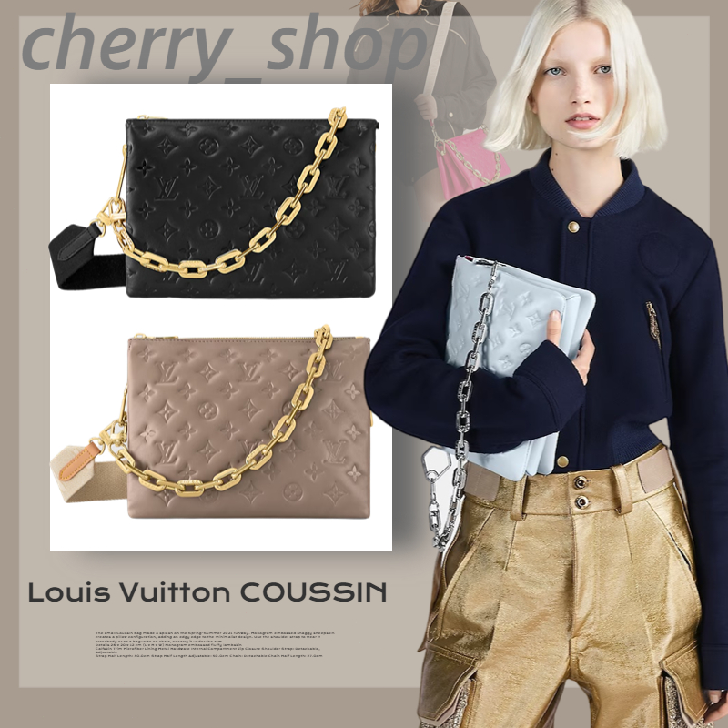 หลุยส์วิตตอง แท้/Louis Vuitton COUSSIN Small Bag/ผู้หญิง/กระเป๋าสะพาย/กระเป๋าถือ