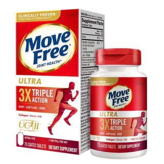 ของแท้ตรวจสอบได้!! Schiff MOVEFREE Joint Health Ultra Type2 Collagen+Boron+HA 75 coated tablets กระดูกอ่อนข้อต่อกระดูก