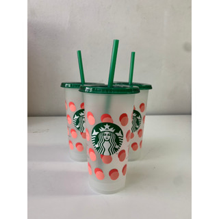 แก้ว Starbucks แก้วน้ำ Starbucks มีหลอด พร้อมจัดส่ง สินค้าใหม่ไม่เคยใช้งาน ขนาด 20oz 591ml.