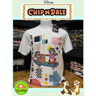 เสื้อDisney ลาย Chop&amp;Dale สีขาว (MK-010)