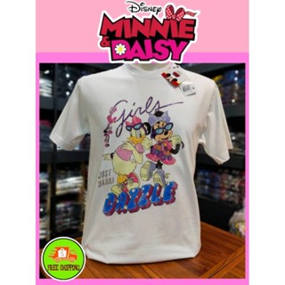 เสื้อยืดDisney ลาย Daisy &amp; Minnie สีขาว (MKT-018)