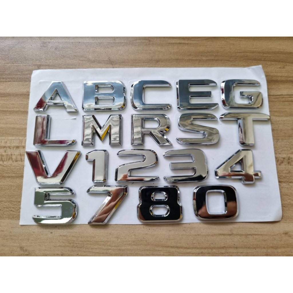 วัดก่อนสั่งซื้อ แยกขายตัวอักษรฟ้อนเบนซ์ Mercedes Benz letter logo A B C GLK CLA-Class C180 C200 c220 C300 c320 C350