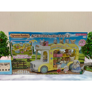 🌻สินค้าใหม่🌻 Sylvanian Rainbow Fun Nursery Bus Baby ซิลวาเนียน รถบัส รถ เนอร์สเซอรี่ สายรุ้ง เบบี้ มือ1