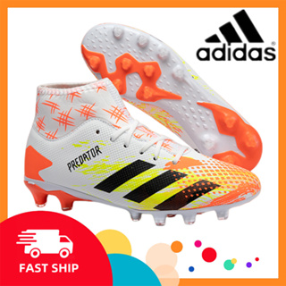 【COD】Adidas_FG 39-45รองเท้าฟุตบอลผู้ชายรองเท้าสตั๊ดมืออาชีพรองเท้าฟุตบอลราคาถูกที่สุด Soccer Shoes - สีขาว/ดำ/เขียว