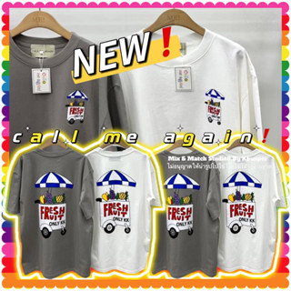 เสื้อยืดโอเวอร์ไซส์ Call Me Again สไตล์เกาหลี ผ้าคอตตอน นำเข้าเกาหลีเกรดพรีเมี่ยม ใส่ได้ทั้งชายและหญิง พร้อมส่ง