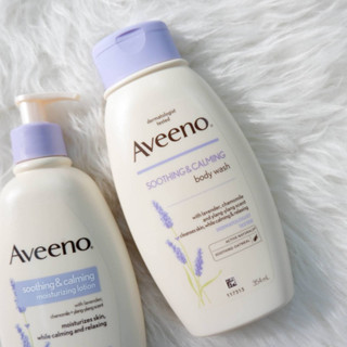 Aveeno Soothing&amp;Calming Body Wash อาวีโน่ ครีมอาบน้ำ เพิ่มความชุ่มชื้น