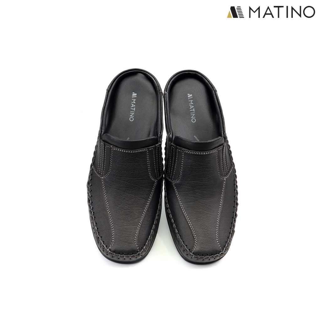 MATINO SHOES  รองเท้าชายลำลองเปิดส้นหนังแท้ รุ่น MC/S 1501m - BLACK/BROWN/TORO