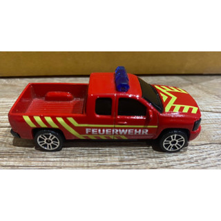 [Majorette]  Chevrolet Silverrado - Feuerwehr - Scale 1:64 - ของใหม่ นอกแพ็ค