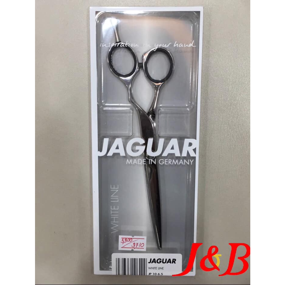 กรรไกรตัดผม Jaguar 2ดาว⭐️⭐️จากัวร์ รุ่น WHITE LINE JP10 ขนาด 6.5 นิ้ว No.46650