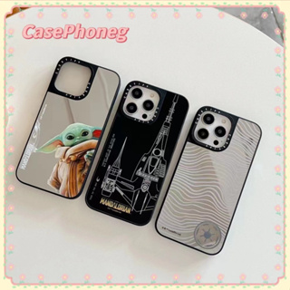 🍑CasePhoneg🍑ป้องกันการหล่น ขอบเต็ม iPhone 11 14 pro max ศิลปะ ความคิดสร้างสรรค์ สีดำ เรียบง่าย case for iPhone 12 13