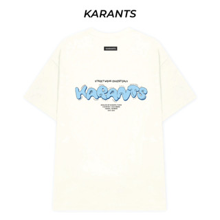 Karants เสื้อยืด Oversize Cotton 100% เสื้อยืดผู้ชายและผู้หญิง ไม่จางหาย เย็น - KR12