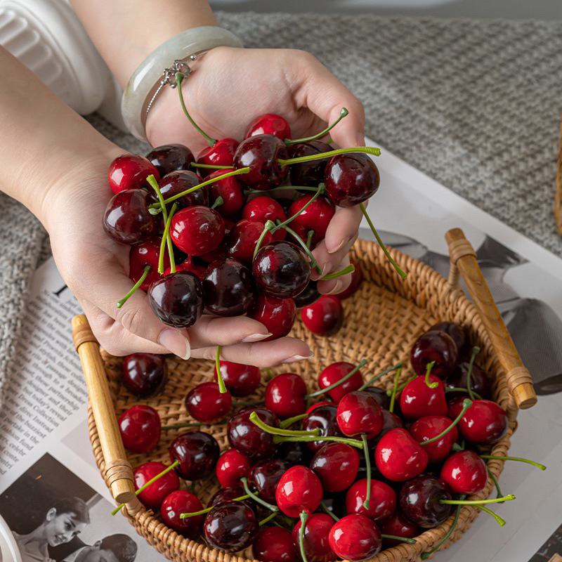 พร้อมส่ง❤️ เชอรี่ปลอม ผลไม้ปลอม เหมือนจริงมาก ผลไม้ประดิษฐ์