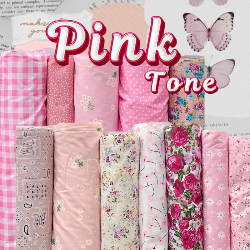 ผ้าพร็อพโทนสีชมพู🌸🎀🍨(พร้อมส่ง✅สามารถตัดยาวได้)