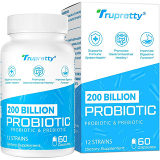 Trupretty 200 Billion Cfus 12 Strains Probiotics - Probiotics, 60 Capsules(Sku.2312)