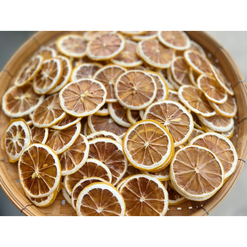 Dried Lemon (เลมอนสไลด์อบแห้ง) ไม่มีน้ำตาล ใช้สำหรับตกแต่งอาหาร เครื่องดื่ม