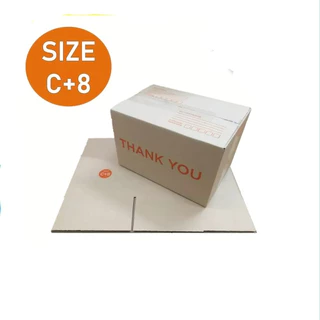 กล่องพัสดุ กล่องไปรษณีย์ (10 ใบ) ไซส์ C+8 กล่องฝาชน กล่อง ปณ. ราคาถูก ค่าส่งถูก กล่องหนากว่า