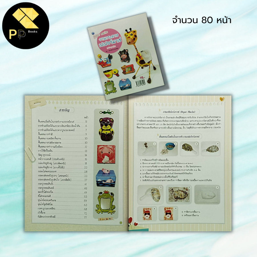 หนังสือ งานกระดาษเปเปอร์มาเช่ (ฉบับสุดคุ้ม) : วรณรักษ์ ว่องวิชัย ศิลปะ การปะติดกระดาษ การทำแม่พิมพ์ การเคลือบชิ้นงาน