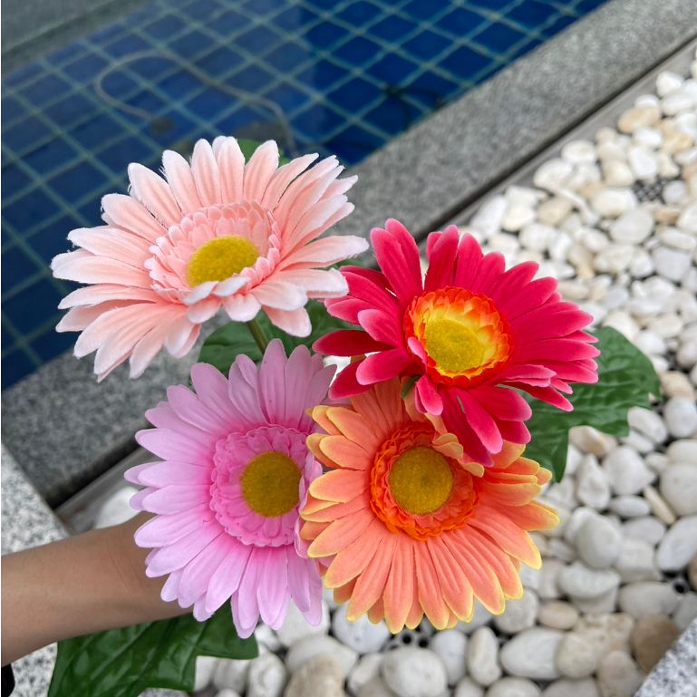 พร้อมส่งจากไทย 🇹🇭 ดอกเยอบีร่าปลอม ดอกไม้ประดิษฐ์  ใช้สำหรับตกแต่งบ้าน
