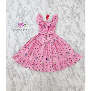 ราคาถูกที่สุด!! Widelia @ Real Dress เดรสปาดไหล่ โทนสีชมพูลายดอกไม้