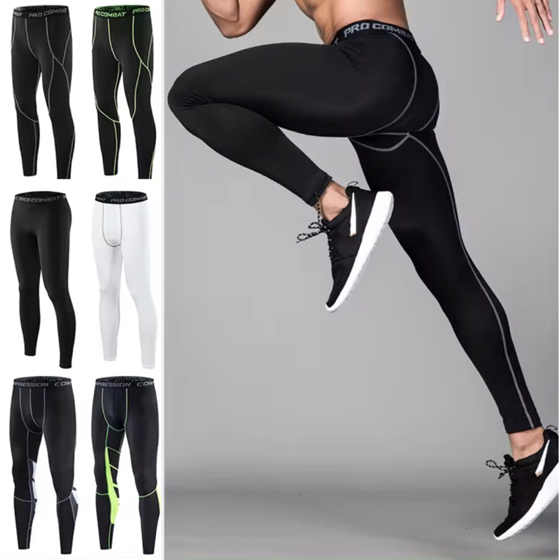 NEW พร้องส่ง กางเกงรัดกล้ามเนื้อ ขายาว Pro Combat Running Pants body fit กางเกงออกกำลังกาย ผ้าไม่บาง ผ้านิ่มใส่สบาย