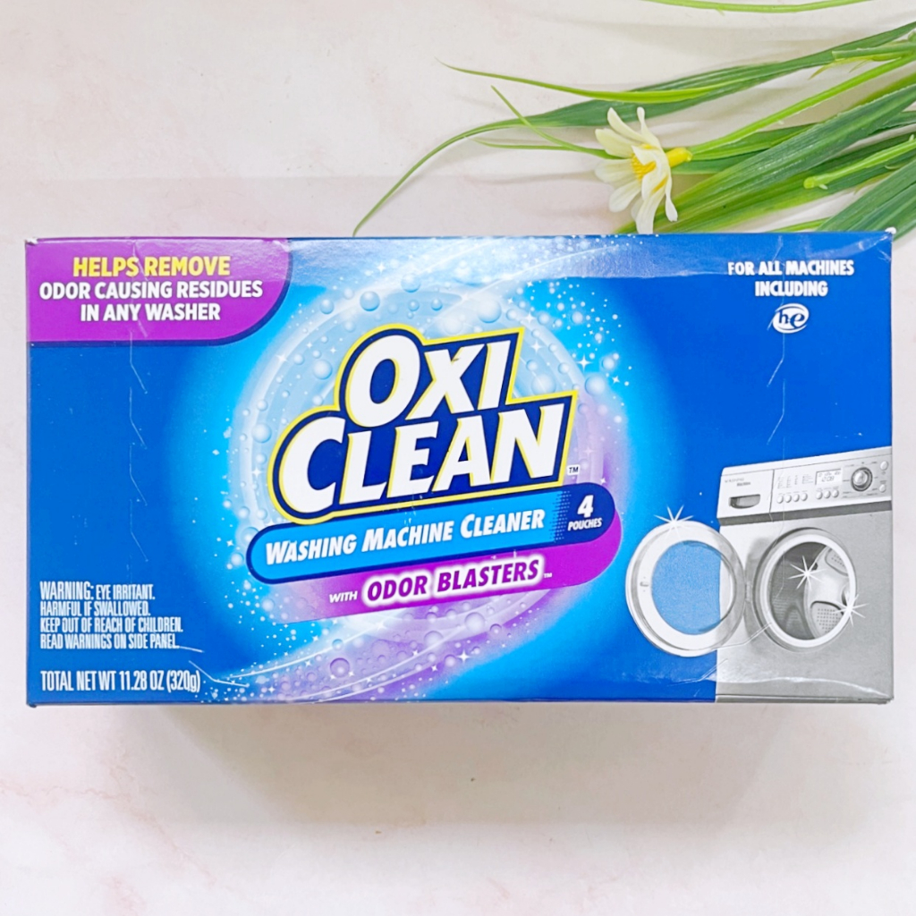 [OxiClean™] Washing Machine Cleaner with Odor Blasters 11.28 OZ, 4 Count ผงทำความสะอาดเครื่องซักผ้า ผงล้างเครื่องซักผ้า