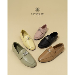 [ LoveGood ] Oasis รองเท้าหนังแกะแท้ ทรงมอคคาซิน Moccasin ใส่นิ่มสบาย อะไหล่ Logo แบรนด์ คลาสสิค แมทช์ง่าย ไซส์ 35-42