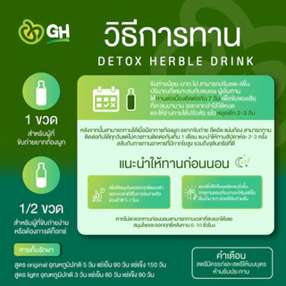 Ghdetox drink ดีท็อกซ์ชาสมุนไพรรวม แก้ท้องผูก ขับถ่ายง่าย ไม่ปวดบิด