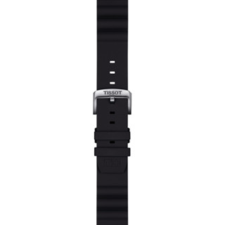 TISSOT Official Black Silicone Strap Lugs 22 mm ทิสโซต์ สายซิลิโคน สีดำ ขนาด 22 มม. T852047179