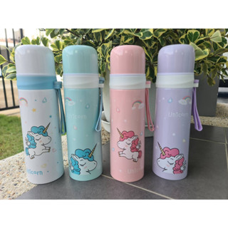 ขวดน้ำสแตนเลส เก็บอุณหภูมิร้อนเย็น คุณภาพดี ขนาด 500 ml แบบฝากด