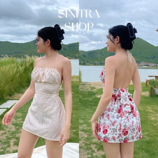 VT Dress เดรสผูกคอลายดอกไม้ Sinitra Shop