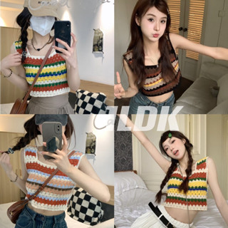 1LDK 🌈พร้อมส่ง🌈เสื้อกล้าม เสื้อครอป ผ้าถักไหมพรม ผ้านิ่มเซ็กซี่(32163)