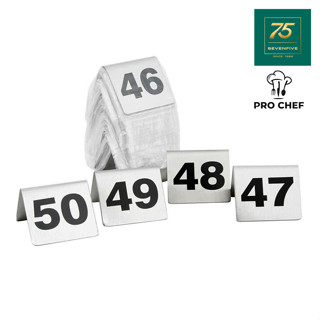 PRO CHEF ป้ายบนโต๊ะอาหาร ตัวเลขลำดับที่1-ลำดับที่50 ขนาด62x55ซม PRC1-TK-SNT