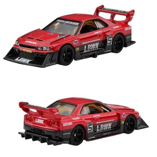 โมเดลรถเหล็ก Hotwheels แพ็คคู่ NISSAN SKYLINE SILHOUETTE + LB-ER34 SUPER SILHOUETTE NISSAN SKYLINE รถเหล็ก Hot wheels ลิ