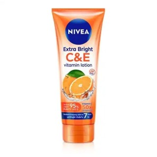 NIVEA Extra Bright C&amp;E Vitamin lotion 180ml. นีเวีย โลชั่นบำรุงผิวกาย เอ็กซ์ตร้า ไวท์ ซี แอนด์ อี วิตามิน 180 มล.