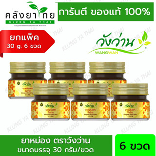 [ยกแพ็ค 6 ขวด] ยาหม่องตราวังว่าน ขนาด 30 กรัม Wangwan Brand Balm