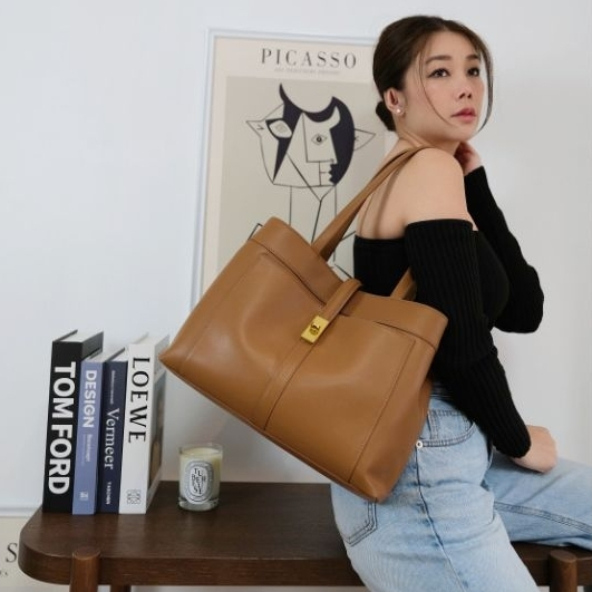 decemberlove_brand DC Hana 33cm gold หนังแท้(หนังวัว)