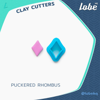 Puckered Rhombus Shape Clay Cutters/  Polymer Clay Cutter/ แม่พิมพ์กดดินโพลิเมอร์ทำต่างหูรูปทรงสี่เหลี่ยมขนมเปียกปูน