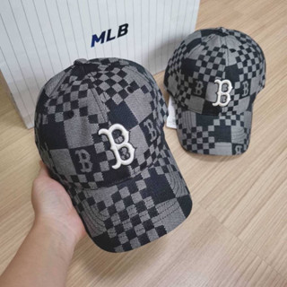 พร้อมส่ง MLB Checker Board Denim-Like Ball Cap หมวกยีนส์ Free size ด้านหลังหมวกมีสายปรับขนาดได้