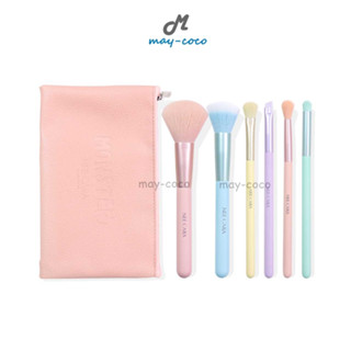 ถูก/แท้/ส่งฟรี เซตแปรง แต่งหน้า Nee Cara Lets Party Like a Monster 6 Piece Brush Set แปรงแต่งหน้า แปรงขนนุ่ม พาสเทล