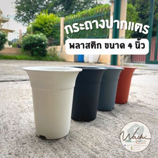 กระถางกระบองเพชรแคคตัส ทรงปากแตร ขนาด 4 นิ้ว